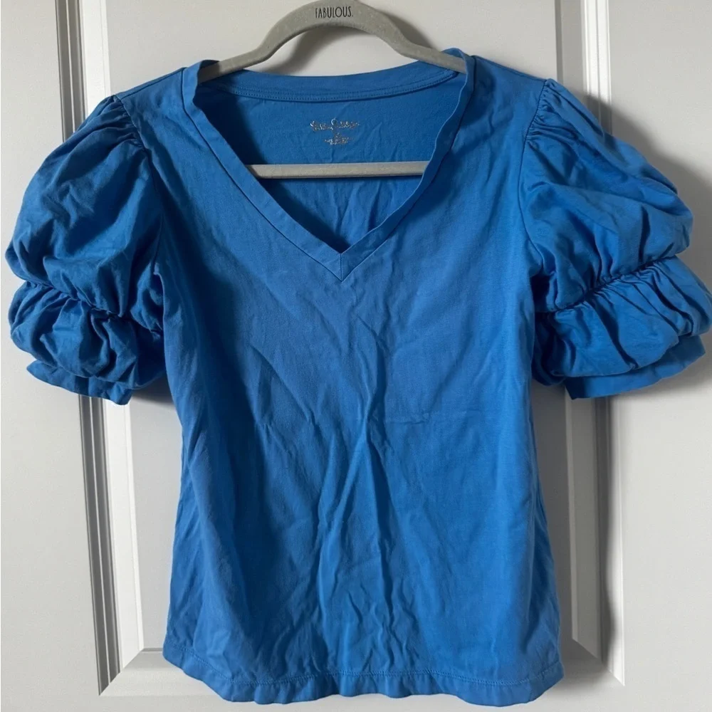 NWOT Lilly Pulitzer Dicola Top Boca Blue Size XS